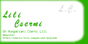 lili cserni business card